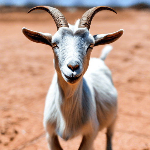 A goat roaming in Africa.