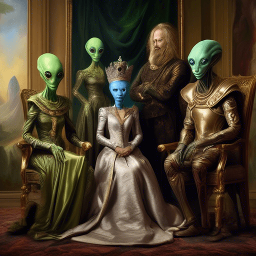 Alien Royal Family Renaissance Portrait