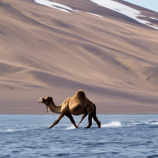A camel crossing the Northwest passage.